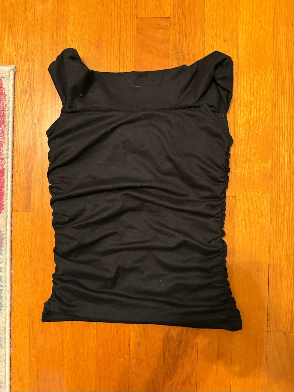 Lulu's Black Ruched Off-Shoulder Camisole - Picture 4 of 4